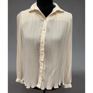 Vintage pleated chiffon blouse, size s